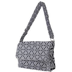 Ornamental Checkerboard Full Print Messenger Bag