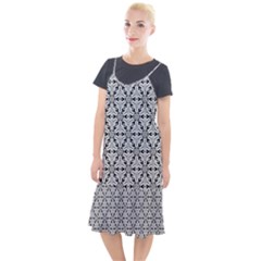 Ornamental Checkerboard Camis Fishtail Dress