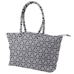 Ornamental Checkerboard Canvas Shoulder Bag