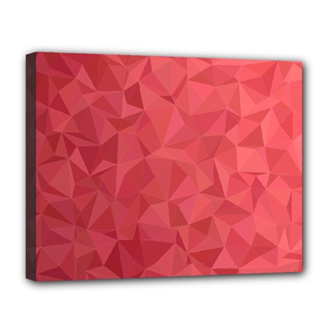 Triangle Background Abstract Canvas 14  X 11  (stretched) by Mariart