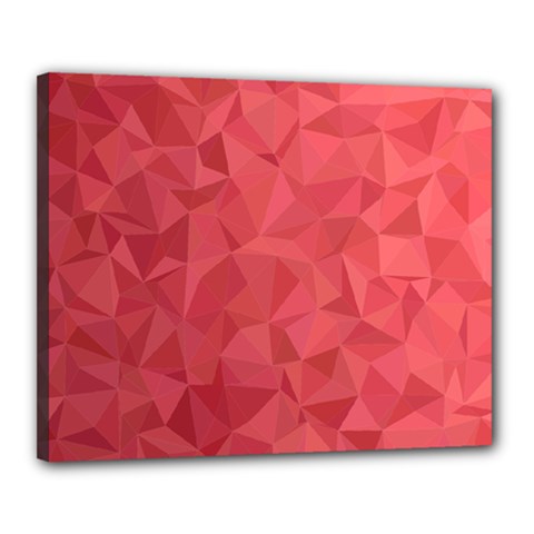 Triangle Background Abstract Canvas 20  X 16  (stretched) by Mariart