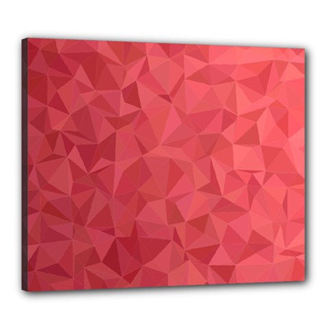 Triangle Background Abstract Canvas 24  X 20  (stretched) by Mariart