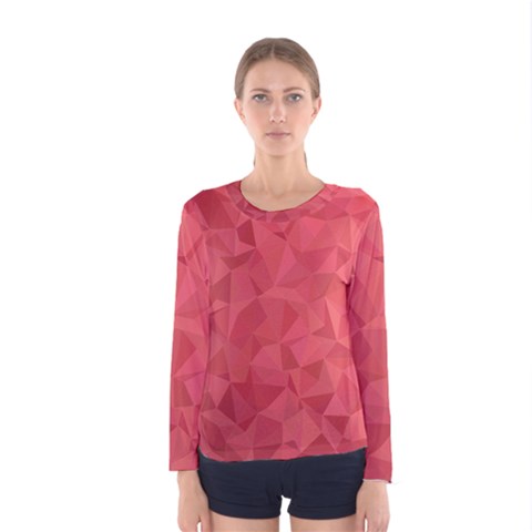 Triangle Background Abstract Women s Long Sleeve Tee by Mariart