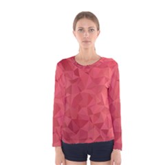 Triangle Background Abstract Women s Long Sleeve Tee