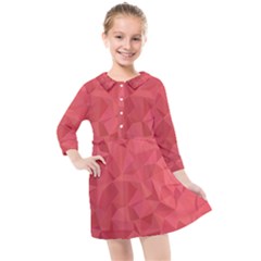 Triangle Background Abstract Kids  Quarter Sleeve Shirt Dress