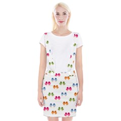 Pattern Birds Cute Braces Suspender Skirt by Mariart