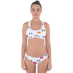 Pattern Birds Cute Cross Back Hipster Bikini Set