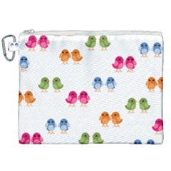 Pattern Birds Cute Canvas Cosmetic Bag (xxl)