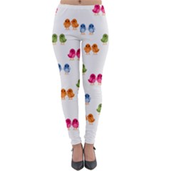 Pattern Birds Cute Lightweight Velour Leggings