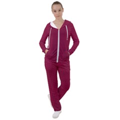 Red Black Pattern Background Women s Tracksuit