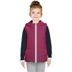 Red Black Pattern Background Kids  Hooded Puffer Vest