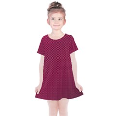 Red Black Pattern Background Kids  Simple Cotton Dress by Mariart