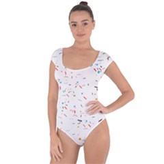 Ribbon Polka Short Sleeve Leotard  by Mariart