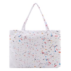 Ribbon Polka Medium Tote Bag by Mariart