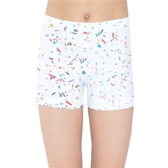 Ribbon Polka Kids  Sports Shorts by Mariart