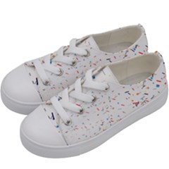 Ribbon Polka Kids  Low Top Canvas Sneakers by Mariart