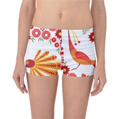 Peacock Pattern Reversible Boyleg Bikini Bottoms by Mariart