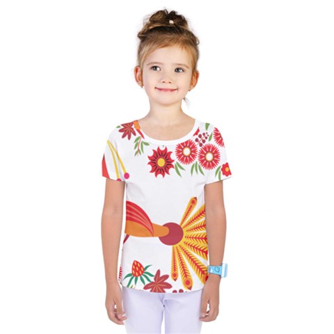 Peacock Pattern Kids  One Piece Tee by Mariart