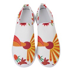 Peacock Pattern Women s Slip On Sneakers