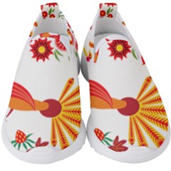 Peacock Pattern Kids  Slip On Sneakers