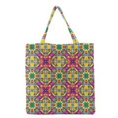 Triangle Mosaic Pattern Repeating Grocery Tote Bag by Mariart