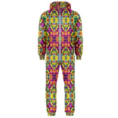 Triangle Mosaic Pattern Repeating Hooded Jumpsuit (men)  by Mariart