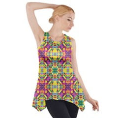 Triangle Mosaic Pattern Repeating Side Drop Tank Tunic by Mariart