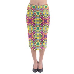 Triangle Mosaic Pattern Repeating Midi Pencil Skirt by Mariart