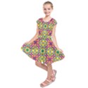 Triangle Mosaic Pattern Repeating Kids  Short Sleeve Dress View1