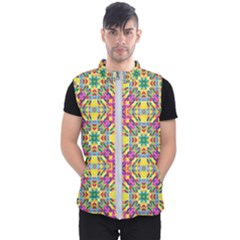 Triangle Mosaic Pattern Repeating Men s Puffer Vest