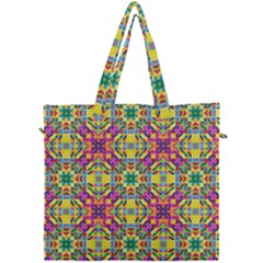 Triangle Mosaic Pattern Repeating Canvas Travel Bag by Mariart