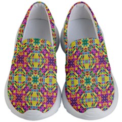 Triangle Mosaic Pattern Repeating Kids  Lightweight Slip Ons