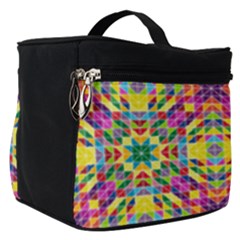 Triangle Mosaic Pattern Repeating Make Up Travel Bag (small) by Mariart