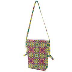 Triangle Mosaic Pattern Repeating Folding Shoulder Bag