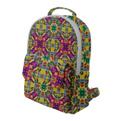 Triangle Mosaic Pattern Repeating Flap Pocket Backpack (large)