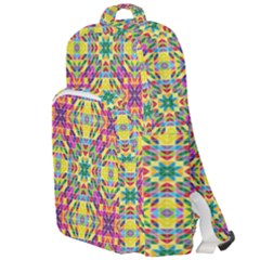 Triangle Mosaic Pattern Repeating Double Compartment Backpack