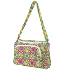 Triangle Mosaic Pattern Repeating Front Pocket Crossbody Bag by Mariart