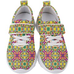 Triangle Mosaic Pattern Repeating Kids  Velcro Strap Shoes