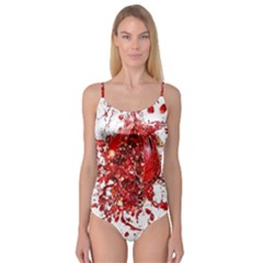 Red Pomegranate Fried Fruit Juice Camisole Leotard  by Mariart