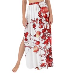 Red Pomegranate Fried Fruit Juice Maxi Chiffon Tie-up Sarong