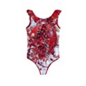 Red Pomegranate Fried Fruit Juice Kids  Frill Swimsuit View1