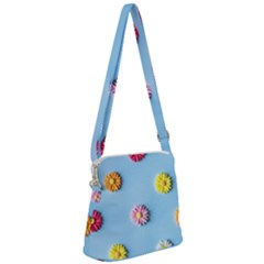 Daisy Zipper Messenger Bag