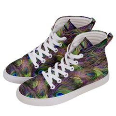 Peacock Feathers Men s Hi-top Skate Sneakers