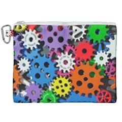 The Gears Are Turning Canvas Cosmetic Bag (xxl) by WensdaiAmbrose