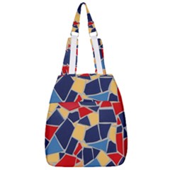 Pattern Tile Wall Background Center Zip Backpack