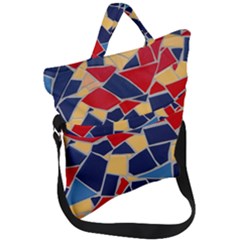 Pattern Tile Wall Background Fold Over Handle Tote Bag