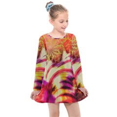 Fractal Mandelbrot Art Wallpaper Kids  Long Sleeve Dress