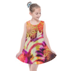 Fractal Mandelbrot Art Wallpaper Kids  Summer Dress by Pakrebo