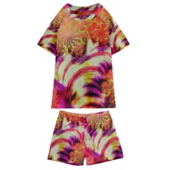 Fractal Mandelbrot Art Wallpaper Kids  Swim Tee And Shorts Set