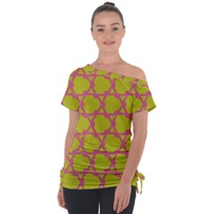 Pattern Background Structure Pink Tie-up Tee